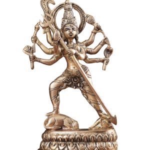 Pure Brass Mahishasur Mardini Durga Idol 8" | Intricate Craftsmanship | Victory of Good Over Evil | Timeless Sacred Piece | Home Temple Decor